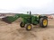 John Deere 4020 diesel tractor, sells with no. 158 loader, 3pt., 2 hyd., lo
