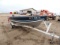 1992 Lund 16ft fishing boat with 20HP Yamaha motor and shorelander roller t