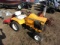 Allis Chalmers B110 Riding Lawn Tractor with Tiller, sickle mower, and snow