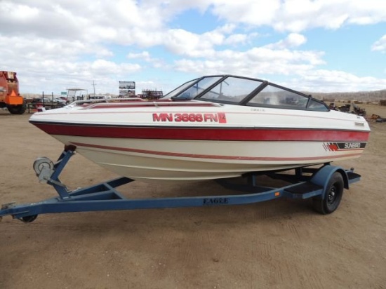 1989 Sunbird 17ft boat with trailer, Corsica 185, MN3666FN, OMC Cobra Motor