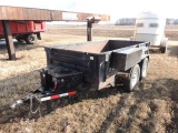 2007 PJ 5x10 dump trailer, 2-3500 lb axles, electric brakes, side mount too