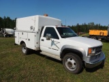 1998 Chevrolet 3500, 2 WD dulley service truck with enclosed bed, 6.5 diese