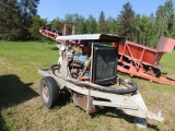 Cement blower with gas engine, ford 8 cylinder motor