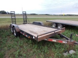 2005 DCT 16ft car hauler with stand up ramps 2- 7K axels