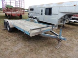 Blue tandem axel trailer 6ft 4 inch by 16