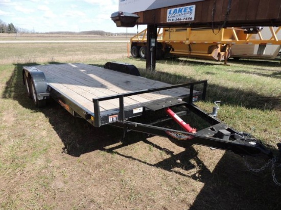 2017 H and H Car hauler 20ft trailer, 2-3500 lb axles, tilt bed