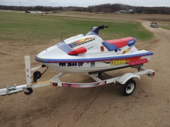 1996 Yamaha jet ski with trailer, no paperwork on the trailer MN3544GY