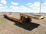 1978 Hyster triple axle low boy trailer, rear ramps