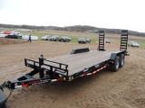 2018 Load Trail tandem axle 20 ft trailer, 14,000 lb., with rear fold up ra