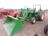 2012 John Deere 5075M Tractor, under 400 hours, 75HP, 5 cylinder liquid coo