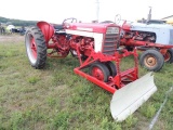 IHC Farmall 240 tractor, 2 point, push blade, and tandem disc
