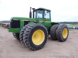 1985 John Deere 8650 4WD Tractor, 4 remotes, apprx. 40 percent on rubber, 2