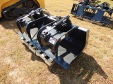 Unused stout grapple bucket HD 72 with skid steer quick attach