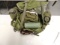 ruch sack with sewing kit, razor blades, canteens, army blanket, food ratio