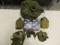 helment bag with 2 canteens ammo pouches amercian flag and stocking cap