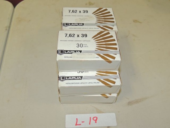 8 boxes of 20 per box LAPUA 7,62x39