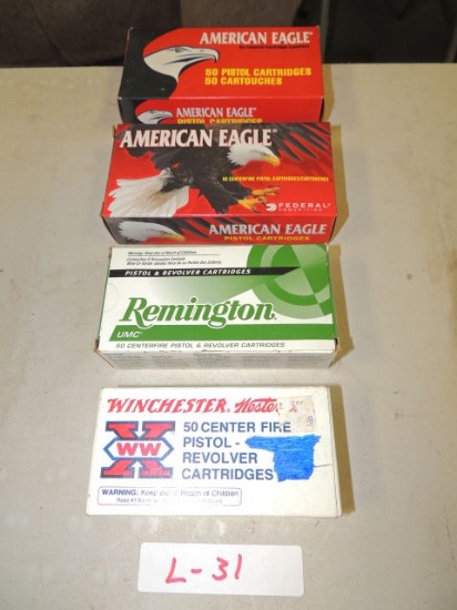 2 boxes 50 per box amercian eagle 45 auto 230 gr. full metal jacket and 1 b