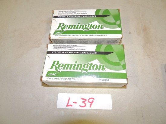 2 boxes 50 per box remington 25 automatic 50 gr. MC