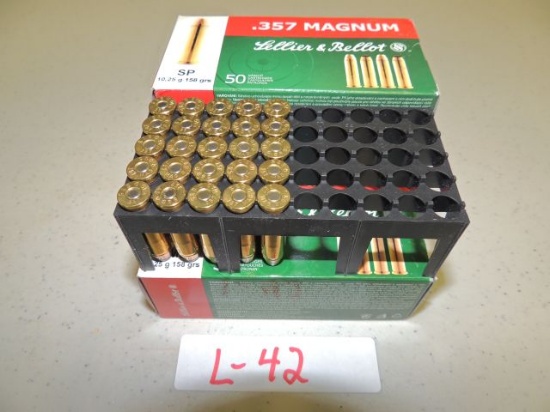 3 boxes 50 per box and 1 box with 25 of Lellier & bellot .357 magnum 158 gr