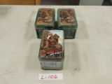 3 collector tins 1 with 400 rounds and 2 with 250 nrounds each remington .2