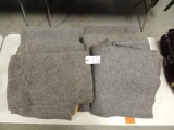 6 sweedish military gray wool blankets
