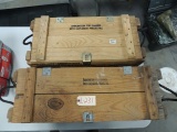 2 wooden ammo crates