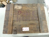 antique ford moter company wooden shipping crate with shipping tag