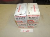 4 boxes 100 per box winchester 45 auto 230 gr. full metal jacket