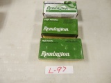 2 boxes 50 per box remington 30 carbine 110 gr.soft point and 1 box of 50 r