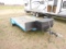 2 wheel trailer, 80 inch wide by 12 ft bed, storage contai