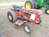 IH 184 tractor, runs, with belly mower and 3pt.