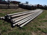 Irrigation Pipe 17 pieces 40 ft long, 2 pieces 29 ft long some dents and be