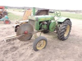 John Deere General Purpose tractor, with saw rig, not running, good 14.9-24