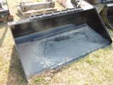 DTN unused 72 inch low profile skid steer attachment bucket, taxed item