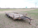 Homemade Tandem axel trailer, 91 inch width x 225 inch long bed, wood floor