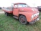 1956 Ford F600 Truck with manual transmission, not running, titled, red, Vi