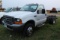 2001 Ford F550 cab and frame pickup, 4 wheel drive, 7.3 liter diesel engine