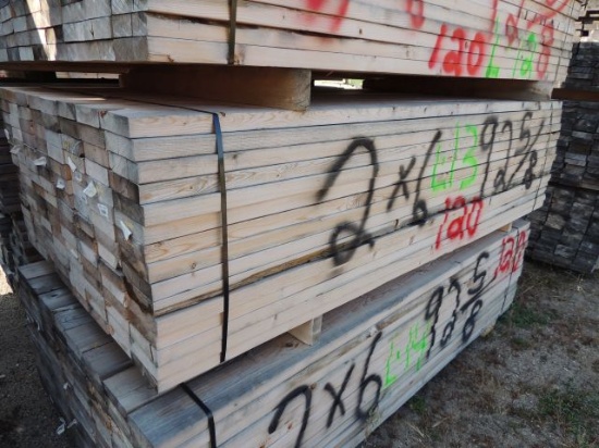 one bunk of 2x6 x 92 5/8 inch long lumber 120 pieces, taxed item, located o