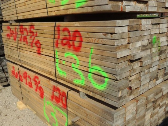 one bunk of 2x6 x 92 5/8 inch long lumber 120 pieces, taxed item, located o