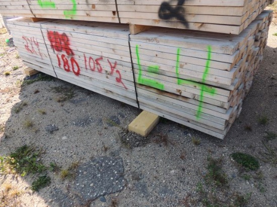 one bunk of 2x4 x 105 1/2 inch long lumber 180 pieces, taxed item located o
