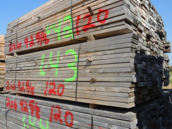 one bunk of 2x6 x 92 5/8 inch long lumber 120 pieces, taxed item, located o