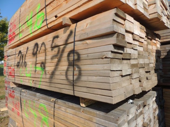 one bunk of 2x6 x 92 5/8 inch long lumber 120 pieces, taxed item, located o