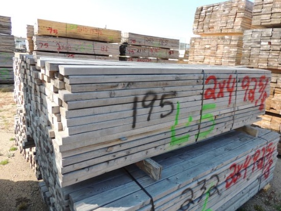 one bunk of 2x4 x 92 5/8 inch long lumber 195 pieces, taxed item, located o