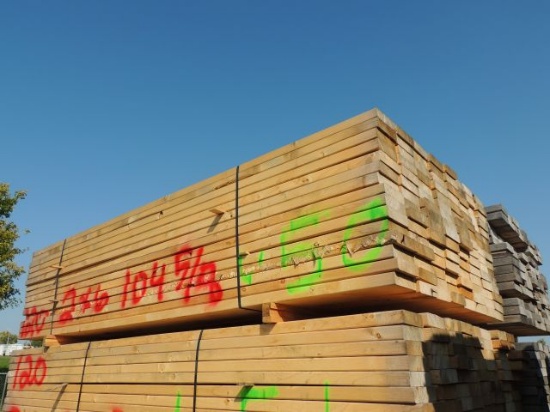 one bunk of 2x6 x 104 5/8 inch long lumber 120 pieces, taxed item, located