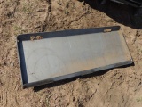 Unused/NEW solid mounting skid steer plate, taxed item