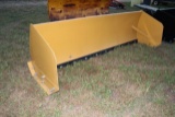 Newer skid steer snow pusher 10 ft, taxed item yellow