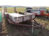 7x16ft tandem axle trailer, wood floor, 2 ramps, water tank that w