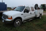 1999 Ford F350 Truck, titled, super duty, white, crew cab, auto trans, 7.3