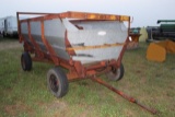 Dump Wagon with hyd. hoist, running gear, barn doors on back, extra subfloo