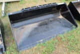 Unused DTN 72 inch low profile buckets skid steer attachment, taxed item